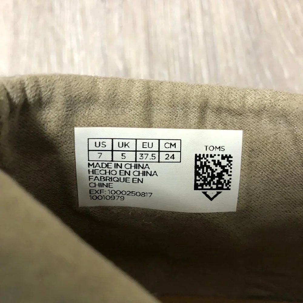 Toms Size 7 Tan Suede Booties Deia Perforated Ankle Boots Leather Shoes